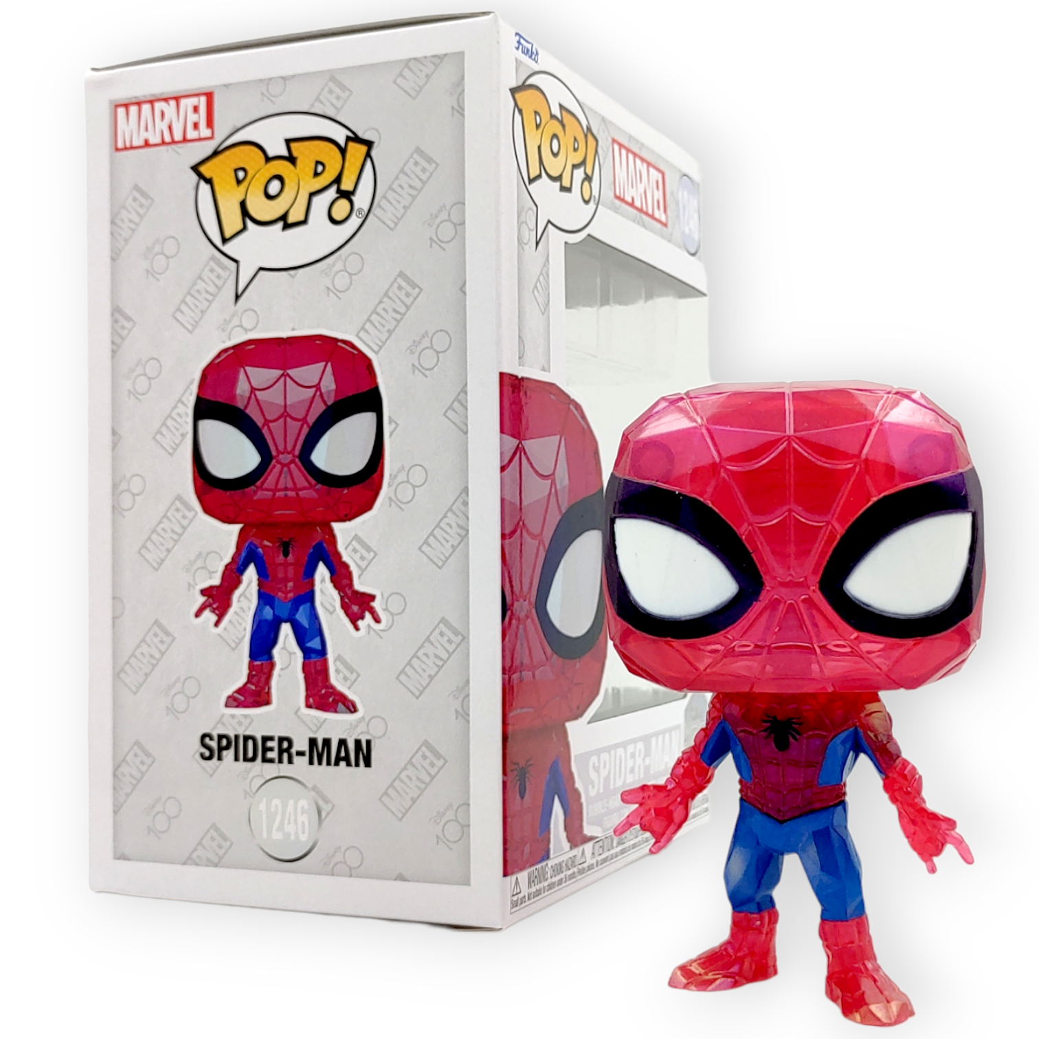 FUNKO POP<迪士尼100週年_MARVEL>蜘蛛俠(鑽石切割版)-No.1246