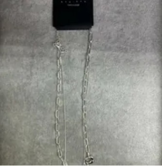 [S] NYU.NYU PENDANT CHAIN NECKLACE,SILVER, SNN228 (SNN228)