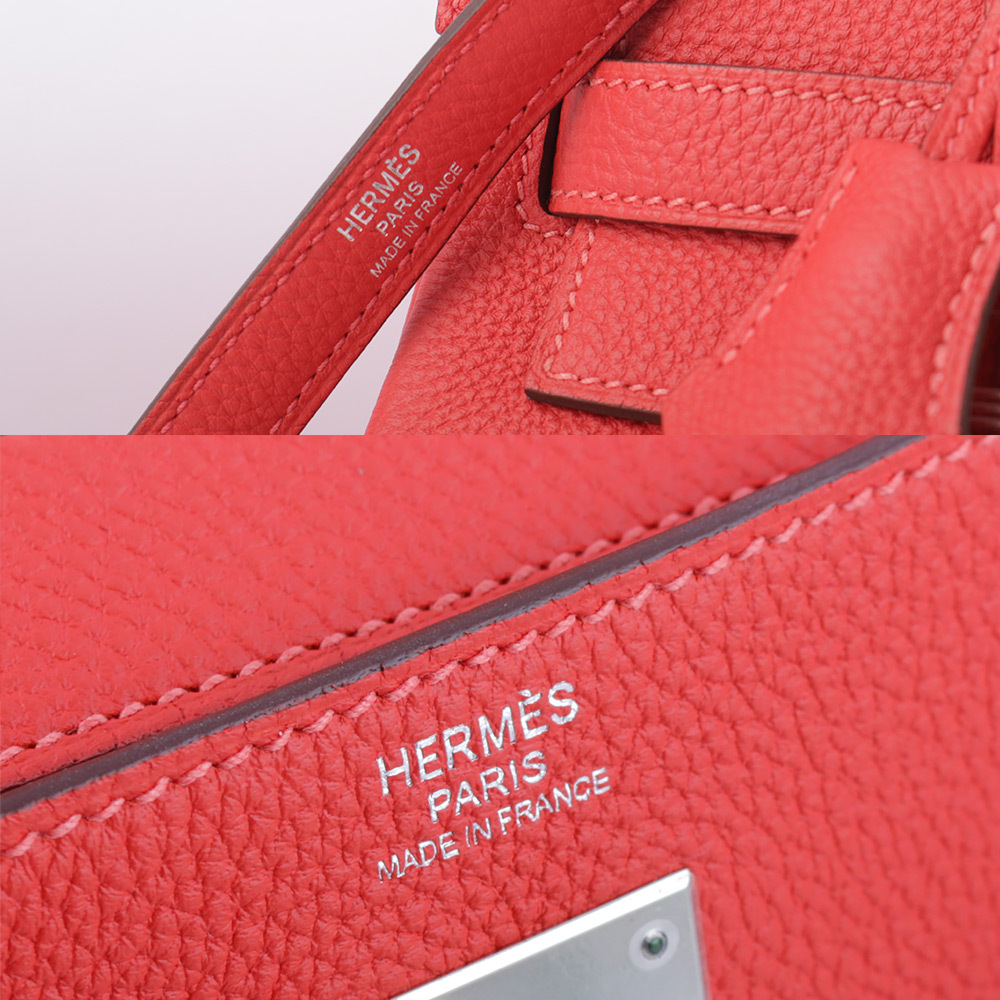 【HERMES】Togo皮 銀釦 Kelly 32cm (牡丹紅) H028747CK 2R