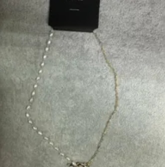 [S] NYU.NYU CHAIN PEARL HEART NECKLACE,GOLD, SNN230 (SNN230)
