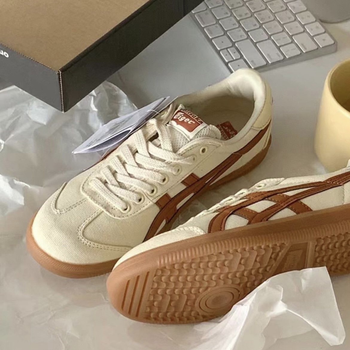 Onitsuka Tiger 焦糖橘棕 休閒 平底鞋 1183A862-200