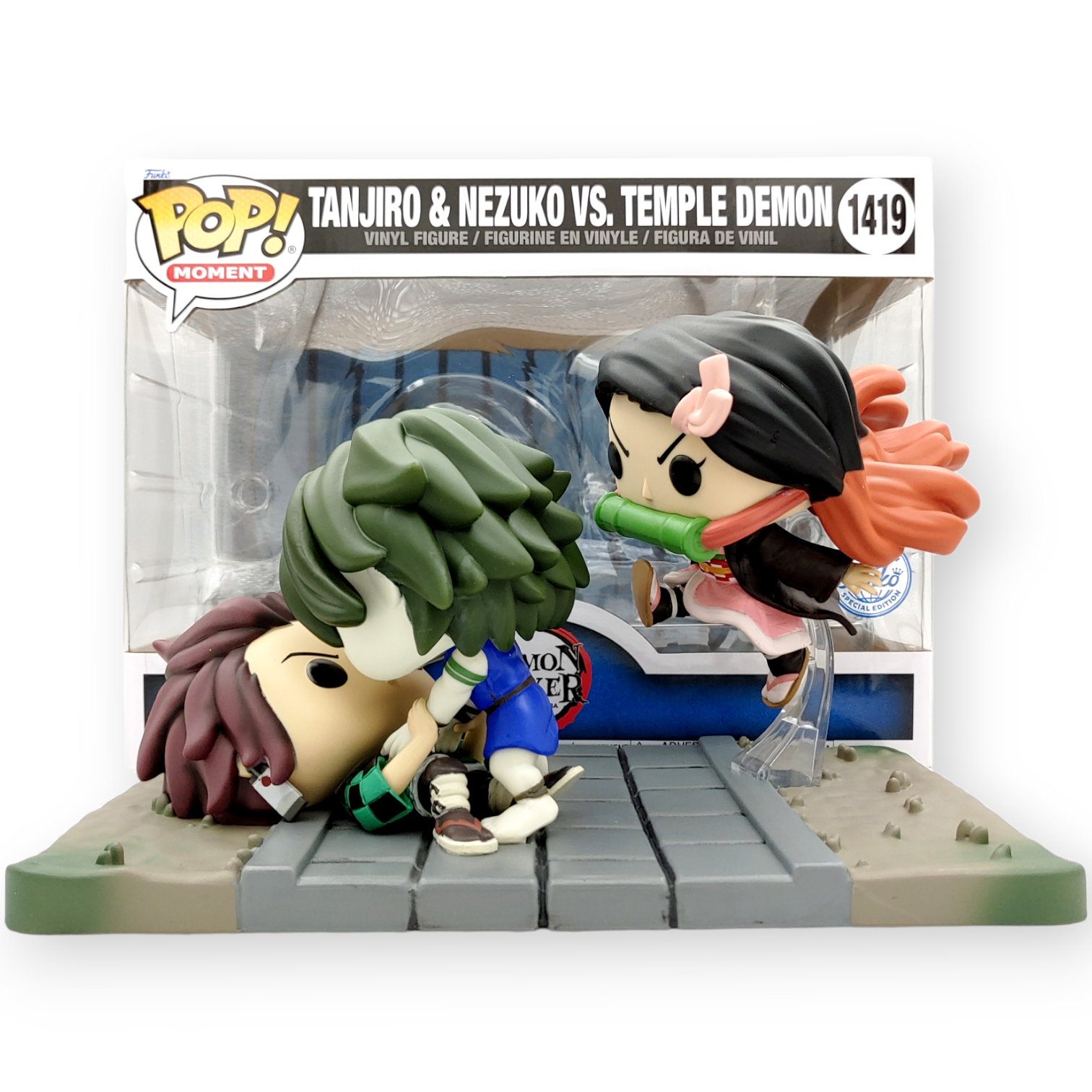 FUNKO POP <鬼滅之刃>炭治郎與禰豆子vs佛堂鬼(動畫場景)-No.1419