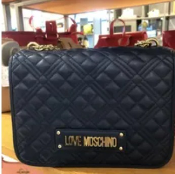 [S] LOVE MOSCHINO JC4000PP0DLA0751 QUILTED CROSSBODY BAG,BLACK, 8051042282291 (SLM177)