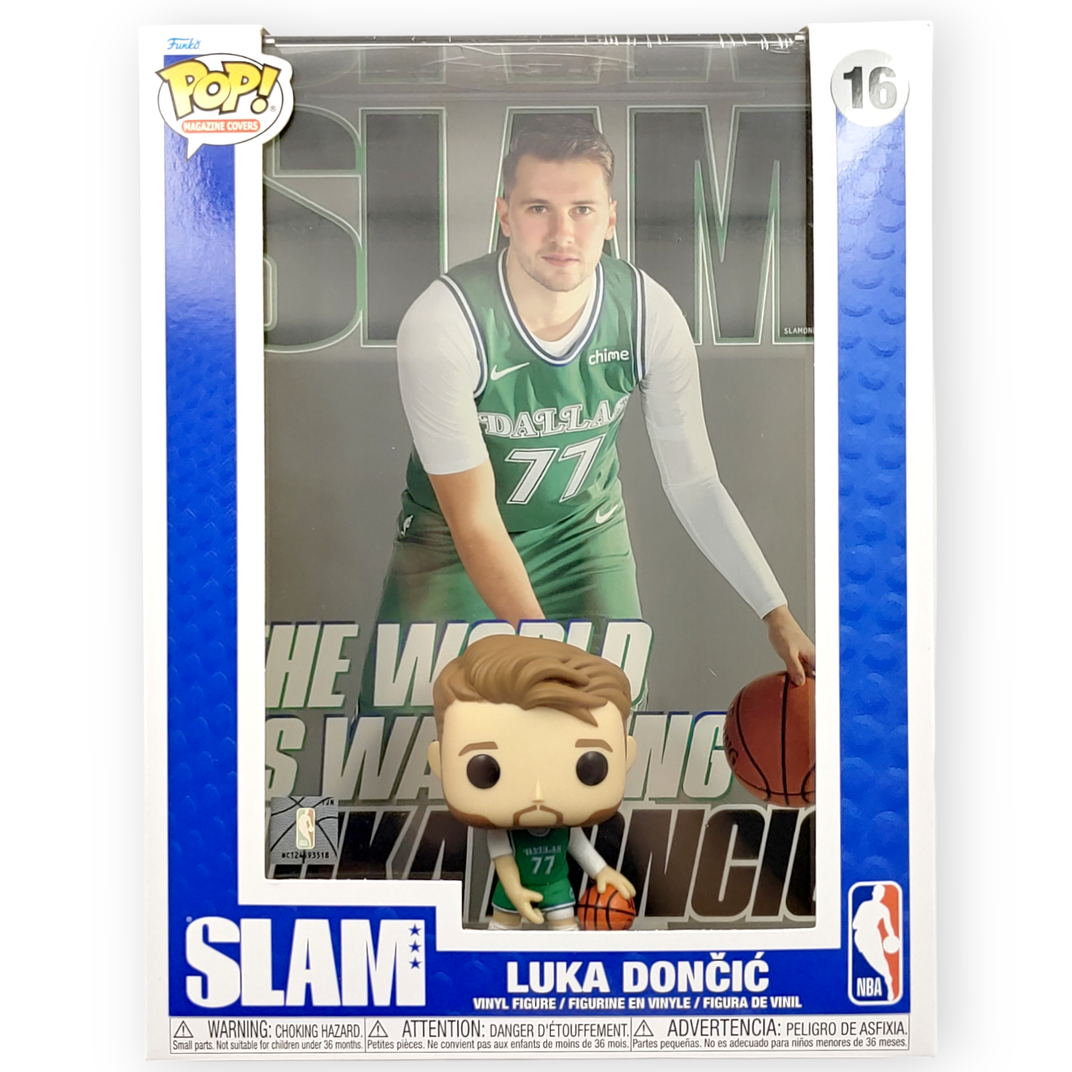 FUNKO POP<NBA>達拉斯獨行俠盧卡·當錫(Slam雜誌封面背景盒)-No.16