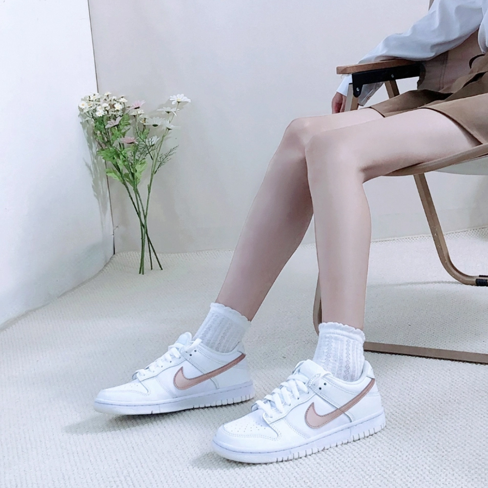 Nike Dunk Low White Pink 白粉 乾燥玫瑰粉勾 DH9765-100