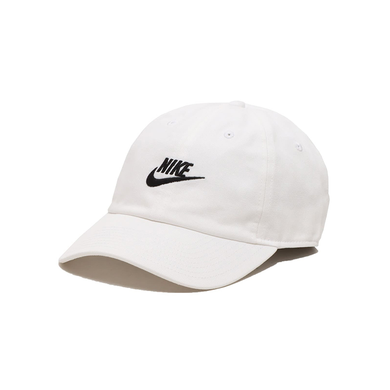 NIKE CLUB CAP WHITE/BLACK 小logo 白色  男女款 FB5368-100 [台灣現貨]