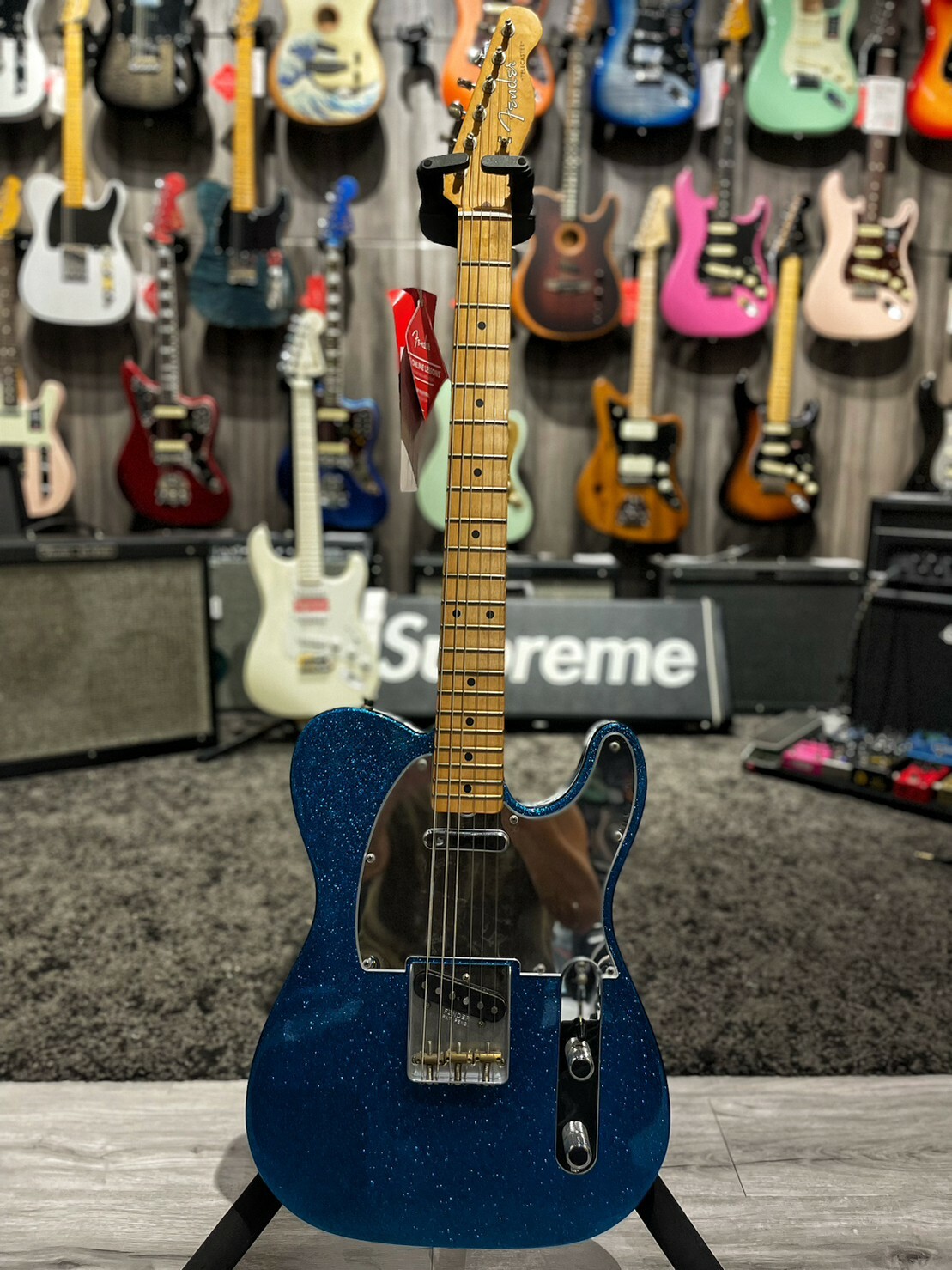 Fender J mascis tele mn bottle blue flake 公司貨【宛伶樂器】