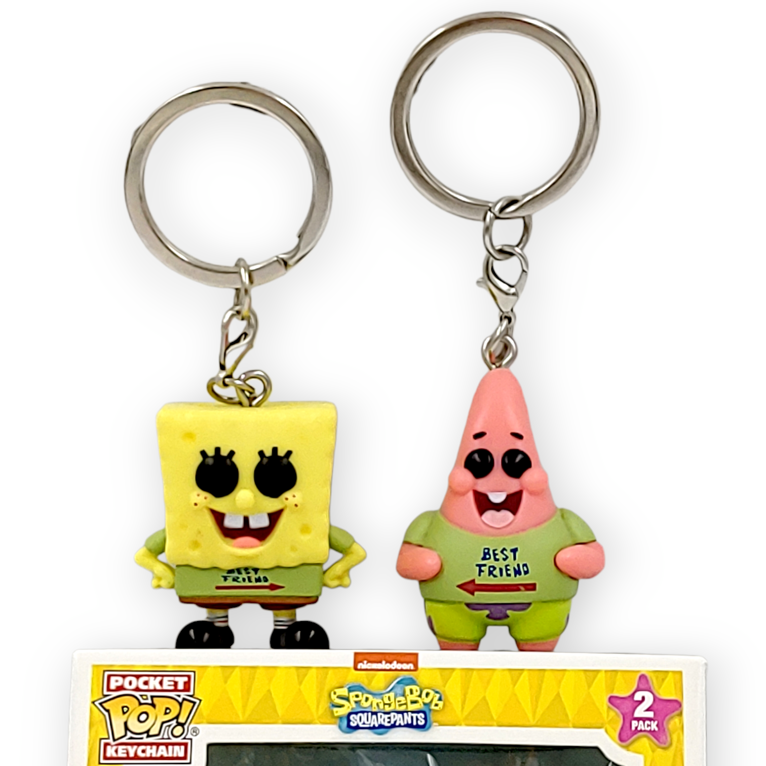 FUNKO POP <海綿寶寶>海綿寶寶&派大星(最好朋友)鎖匙扣