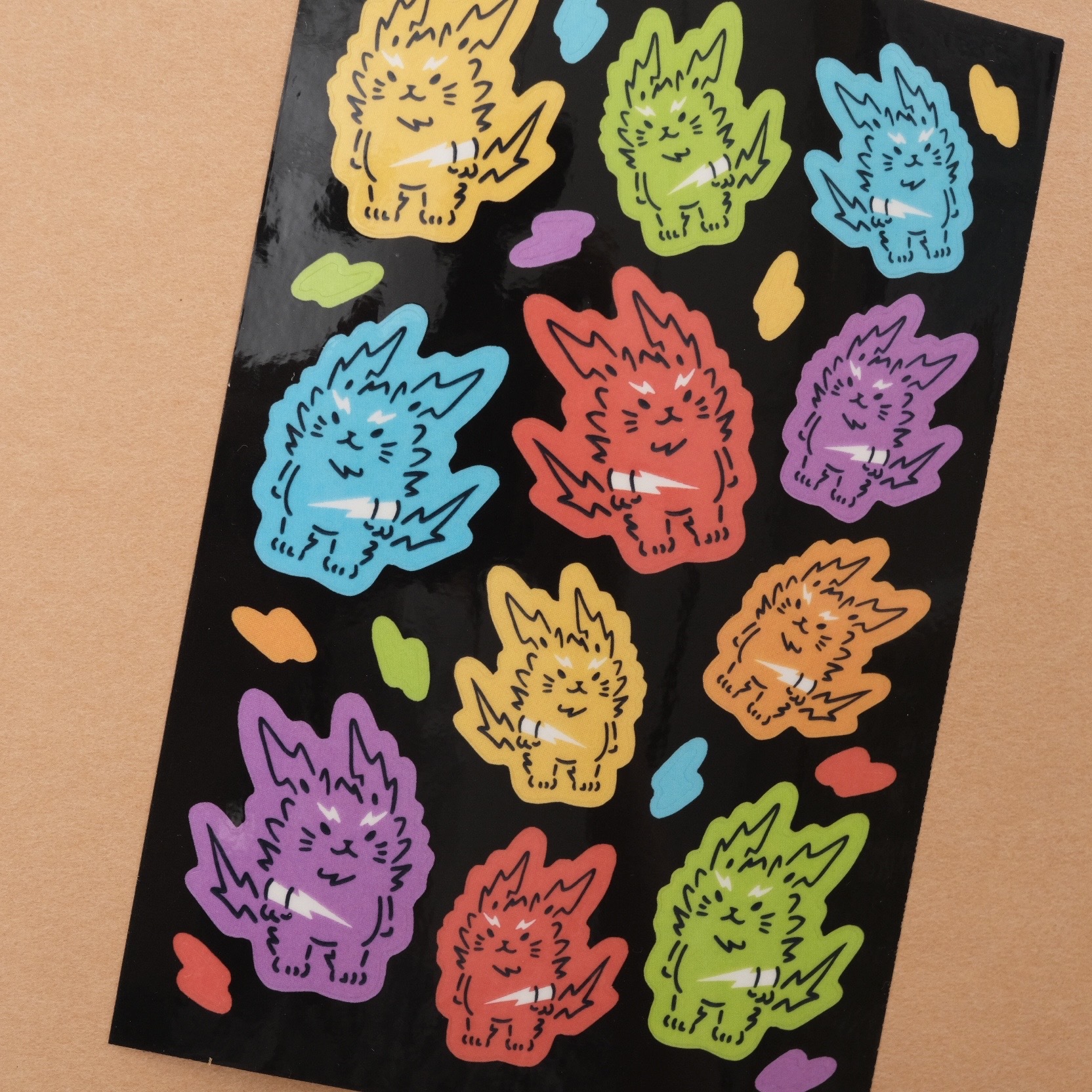 White Jimi - thunder cat Stickers