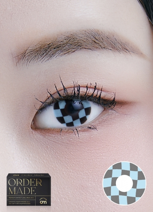 [月拋格仔形] LENSME ORDER MADE Limited Checker eye Blue 月拋隱形眼鏡 | 每盒2片