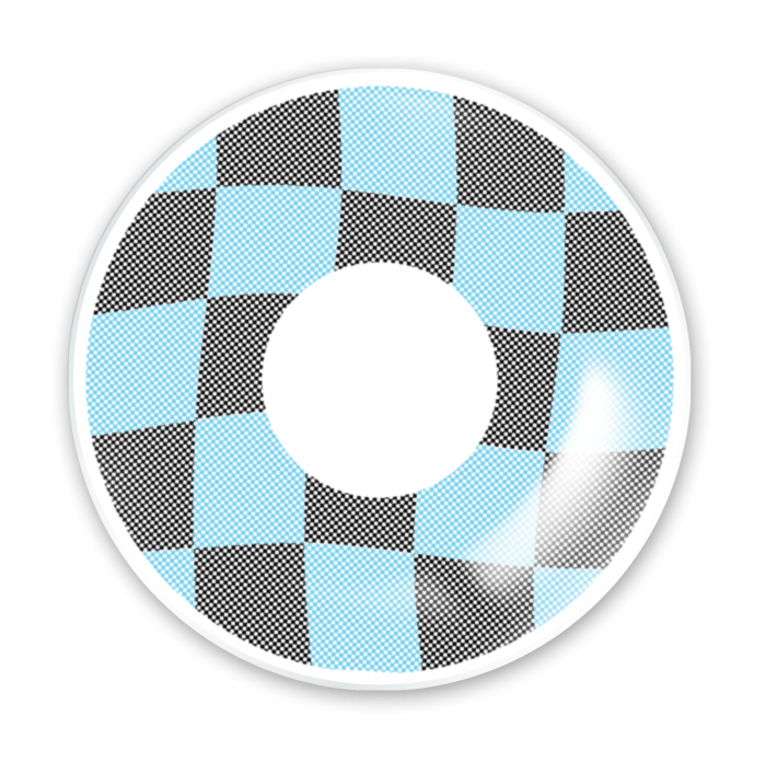 [月拋格仔形] LENSME ORDER MADE Limited Checker eye Blue 月拋隱形眼鏡 | 每盒2片