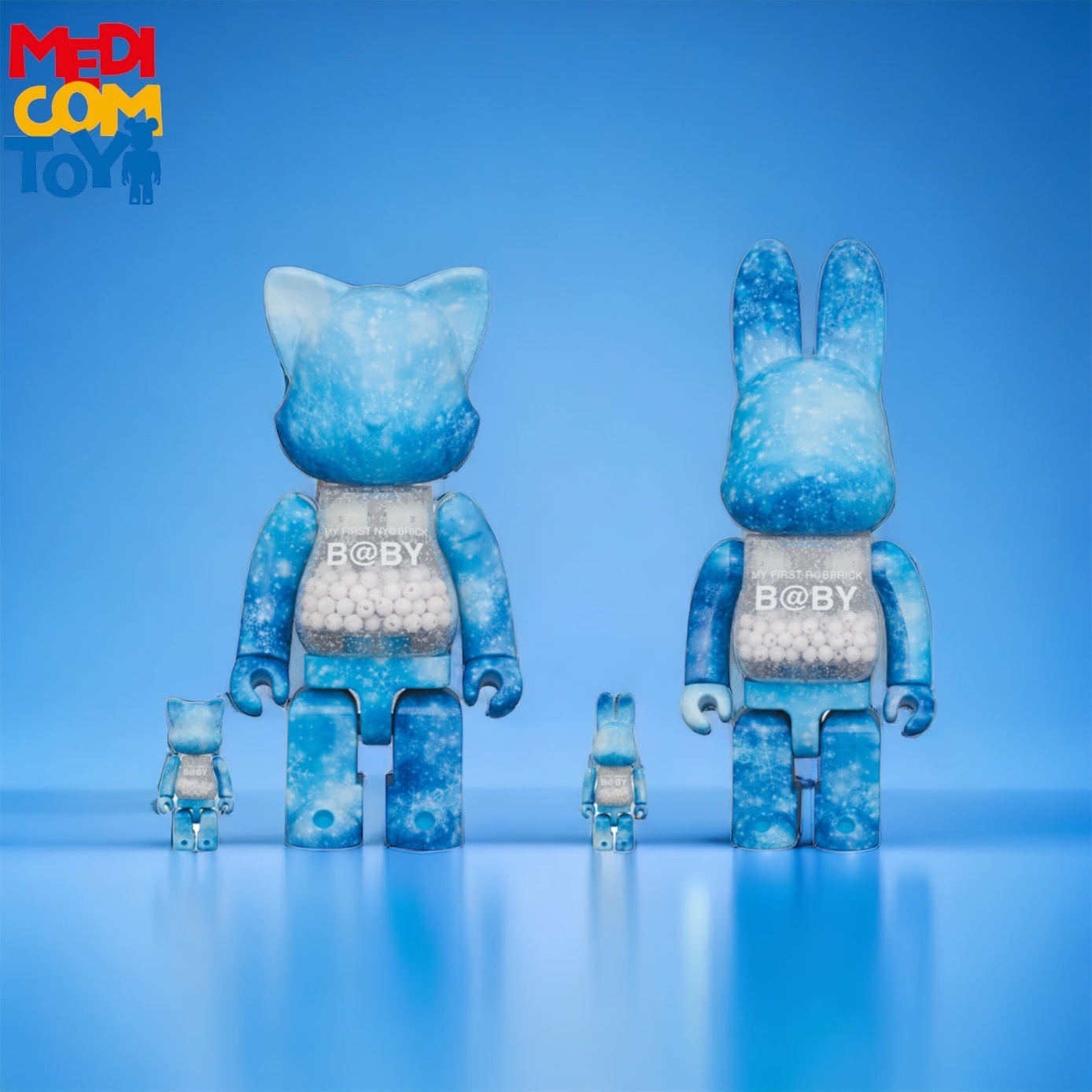 Bearbrick 400% 100% B@BY CRYSTAL OF SNOW set of 4
