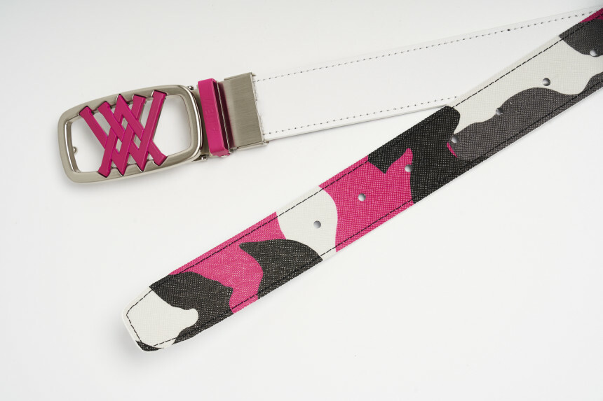 【現貨】5折起 男女共用款 韓版時尚迷彩雙面可調皮帶 腰帶/知名高球 Anewgolf 品牌/MWA112050