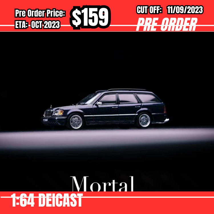 PO-$159 * Mortal * 1:64 Mercedes Benz E Class S124 Estate Blue [OD06/09]