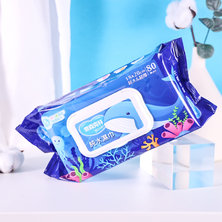 奈森克林 純水濕紙巾 海洋鯨魚版 80抽 台灣製造【BJ002】