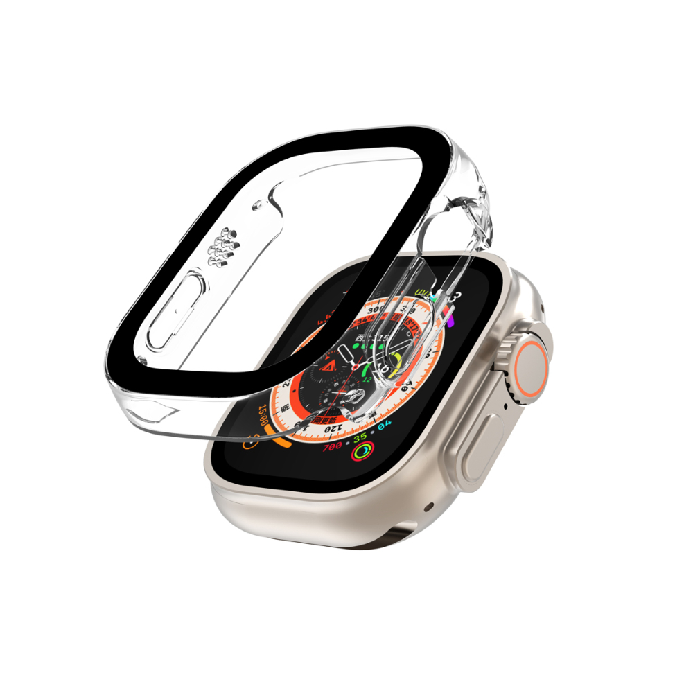 Apple Watch 全透明曲面鋼化玻璃保護殼