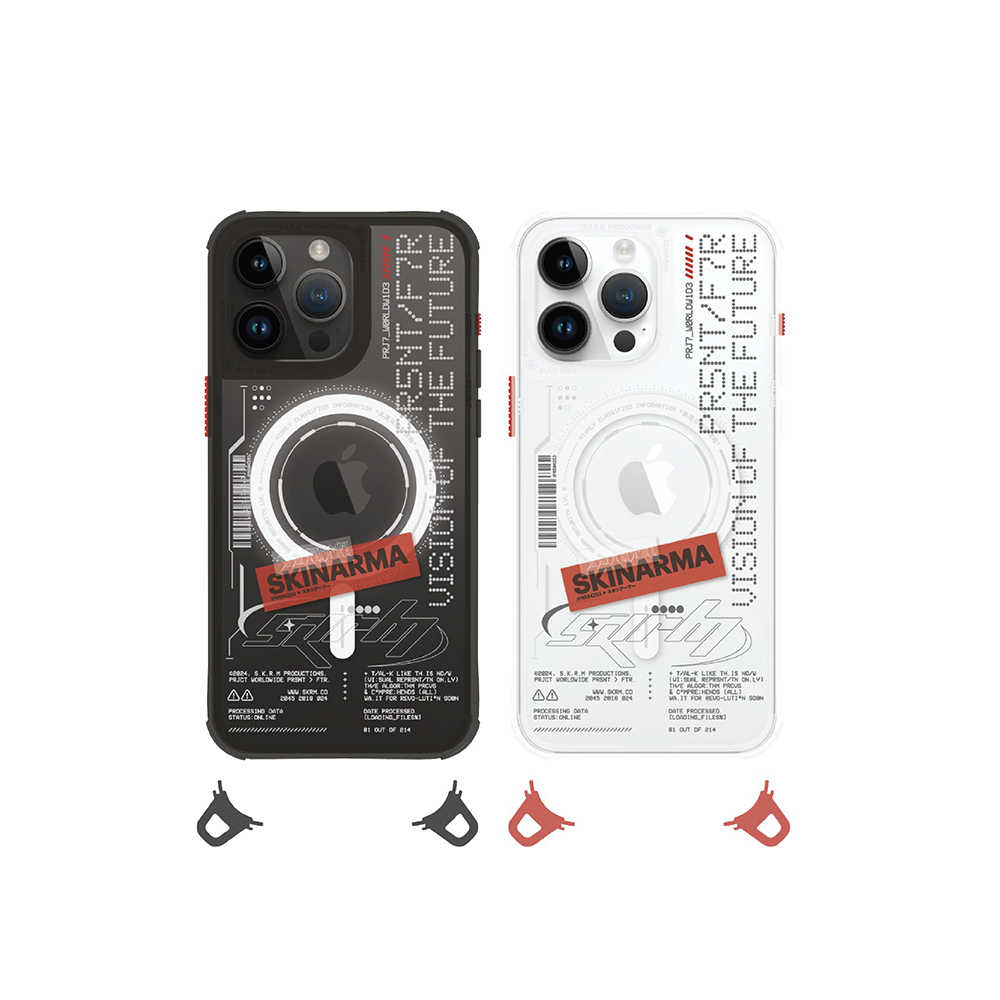 Skinarma Orion 未來科技磁吸防摔手機殼 附掛繩環 for iPhone 15