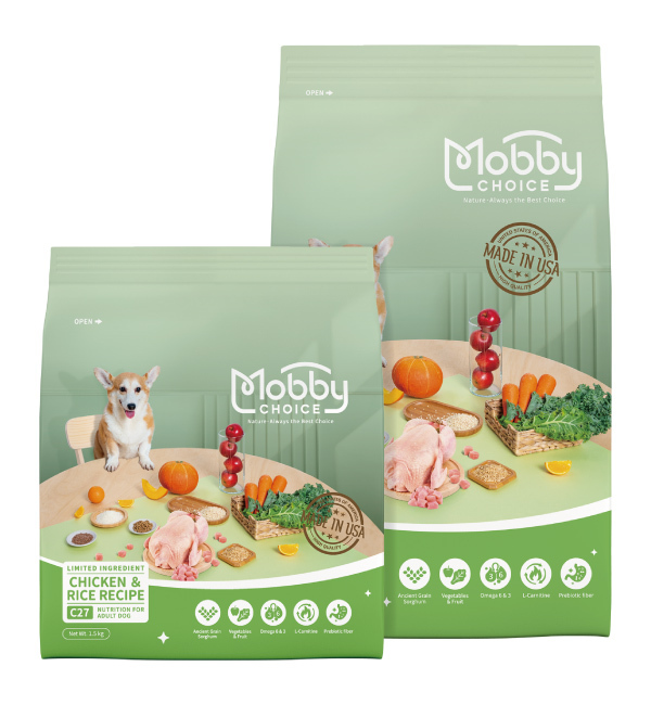 C27 雞肉米成犬食譜｜莫比自然食 Mobby Choice