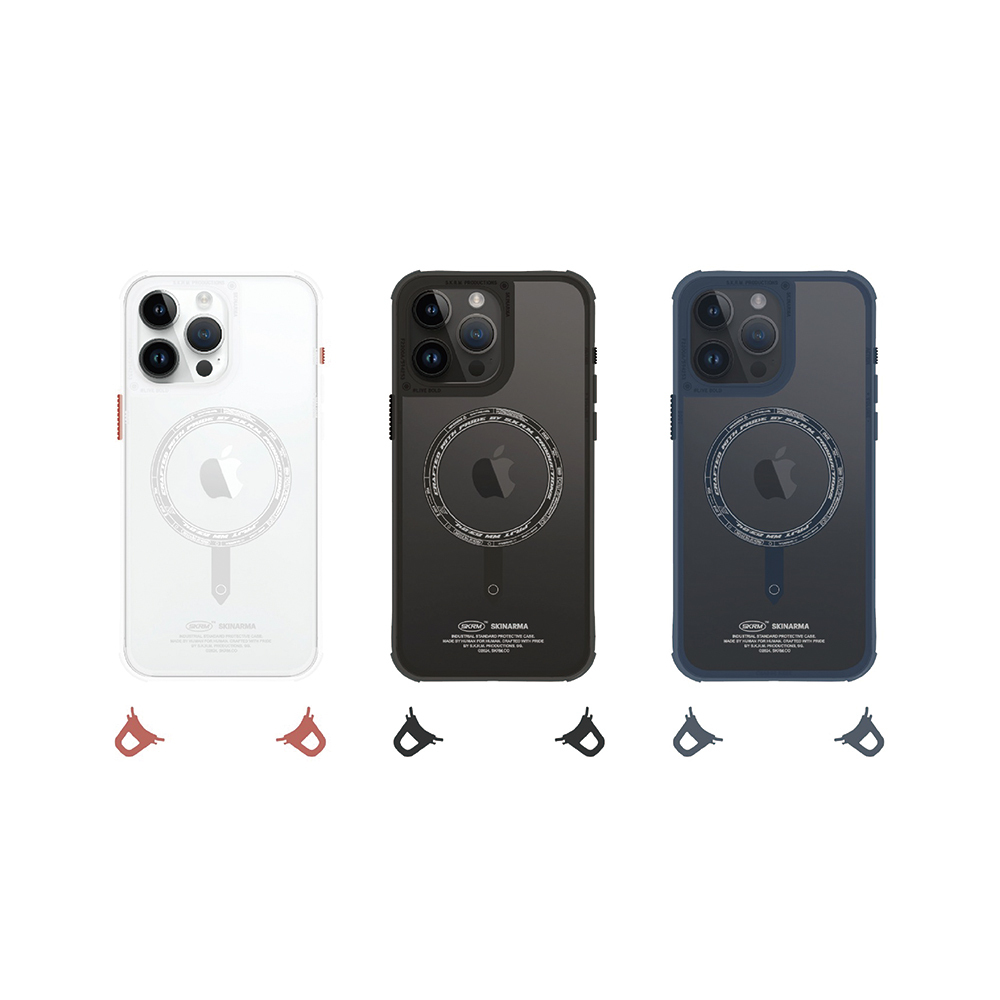 Skinarma Saido 低調風格磁吸防摔手機殼 附掛繩環 for iPhone 15