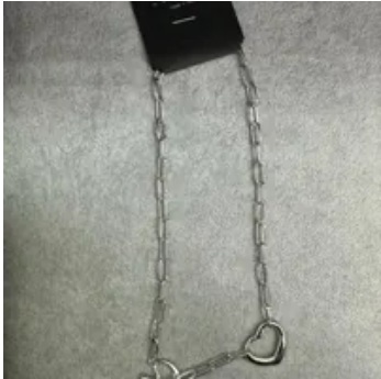 [S] NYU.NYU HEART CHAIN NECKLACE,SILVER, SNN243 (SNN243)