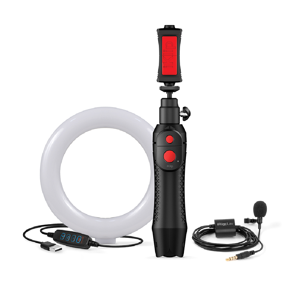 IK Multimedia IK Multimedia / iRig Video Creator 領夾式麥克風套組(含腳架+環燈) — 三峽麥克風