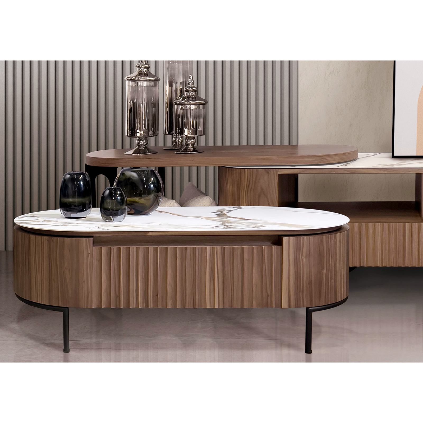 Fluto 燒結石可升降茶几〔CB362〕