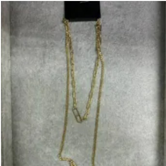 [S] NYU.NYU 2 LAYER CHAIN NECKLACE,GOLD, SNN245 (SNN245)