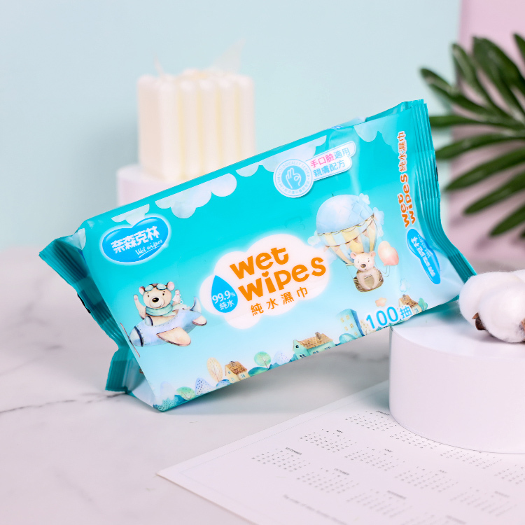 奈森克林 純水濕紙巾 飛機小熊版 100抽 台灣製造【BJ003】