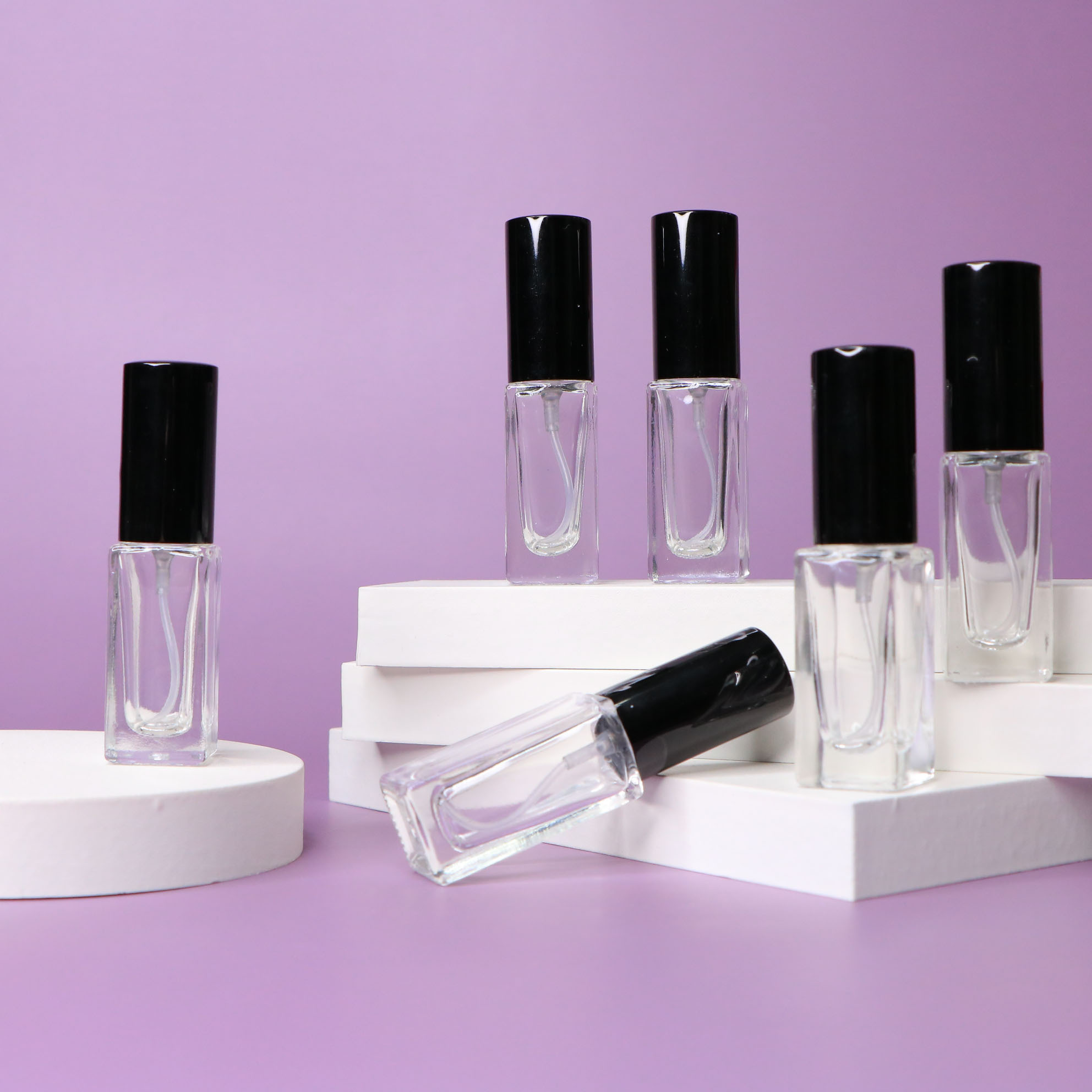 進口香水空瓶-黑蓋子 5ml 香水分裝瓶 1入 B-001