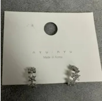 [S] NYU.NYU FLOWER HOOP EARRINGS,SILVER, SNN254 (SNN254)