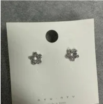 [S] NYU.NYU SPARKLE STAR STUD EARRINGS,SILVER, SNN255 (SNN255)