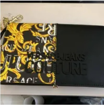 [S] VERSACE COUTURE 74VA5PP6 RANGE P ROCK OUT SKETCH 9 LOGO COUTURE SAFFIANO+PU,BLACK MULTI, 8052019129946 [FINAL SALE] (SVC50)