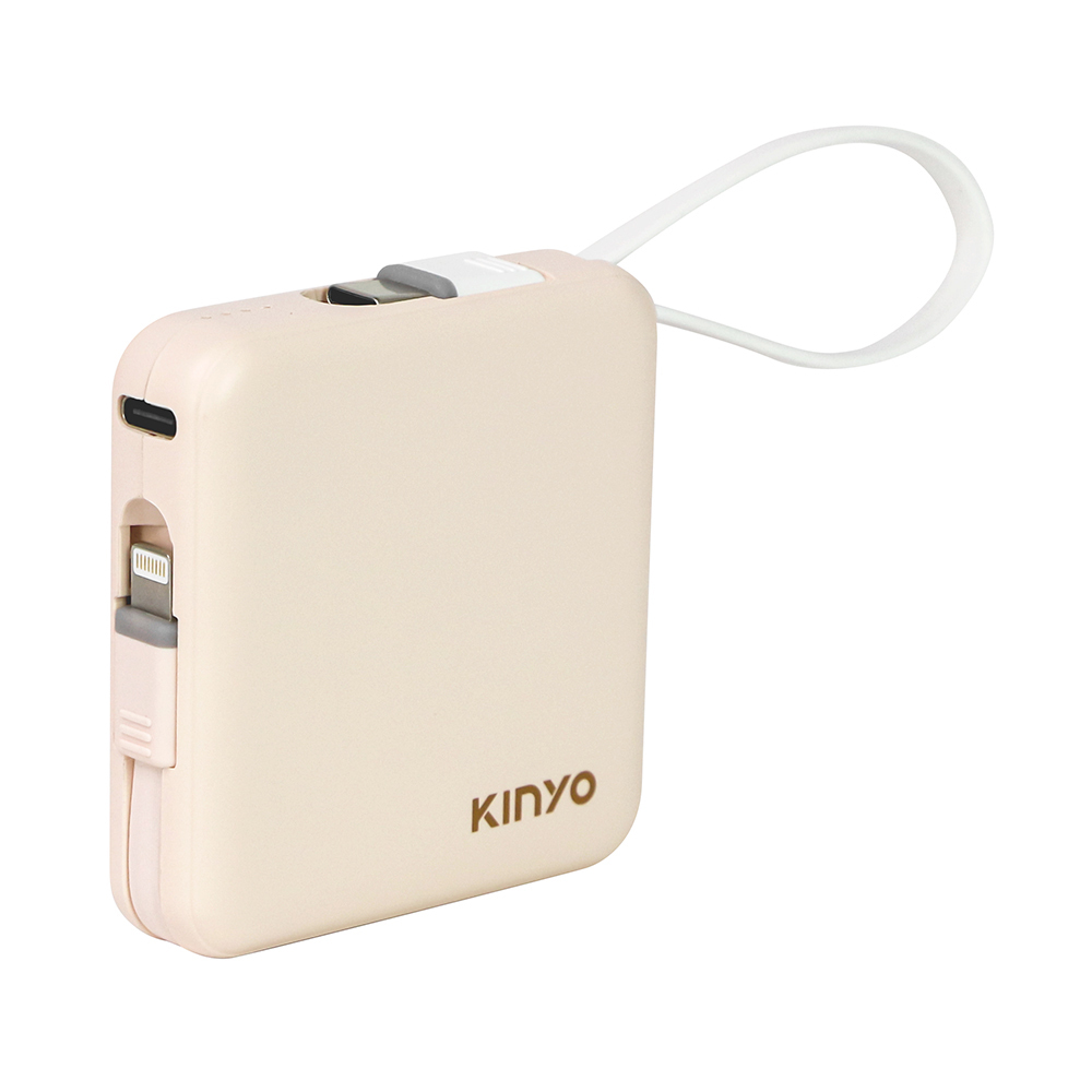 KINYO｜小方塊雙線夾心隨手充 KPB-2302