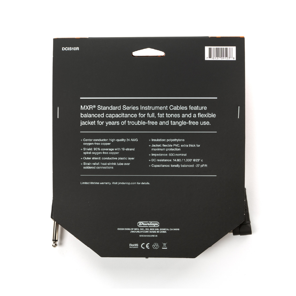 Dunlop Dunlop / MXR DCIS R系列 TS(6.3)-TS(6.3) 訊號線(直-L頭) (多種尺寸可選) 第 2 張圖片｜三峽配件 / 週邊