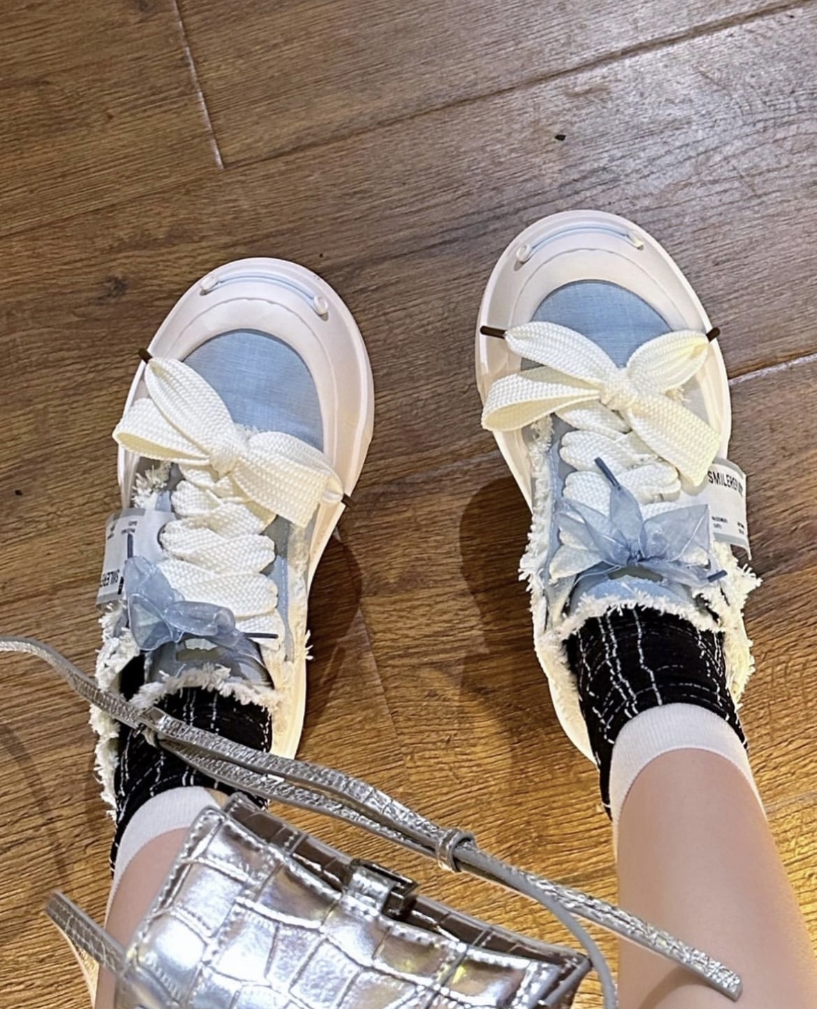 SMILEREPUBLIC 經典 蝴蝶結 笑臉鞋 天空藍 寶寶藍 藍色 SR20230101066/預購