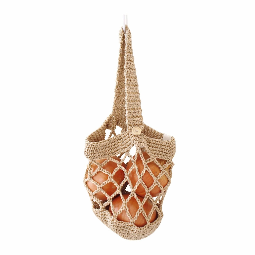 《PLYS》可掛式蔬果保存收納透氣網袋(適合裝入洋蔥)