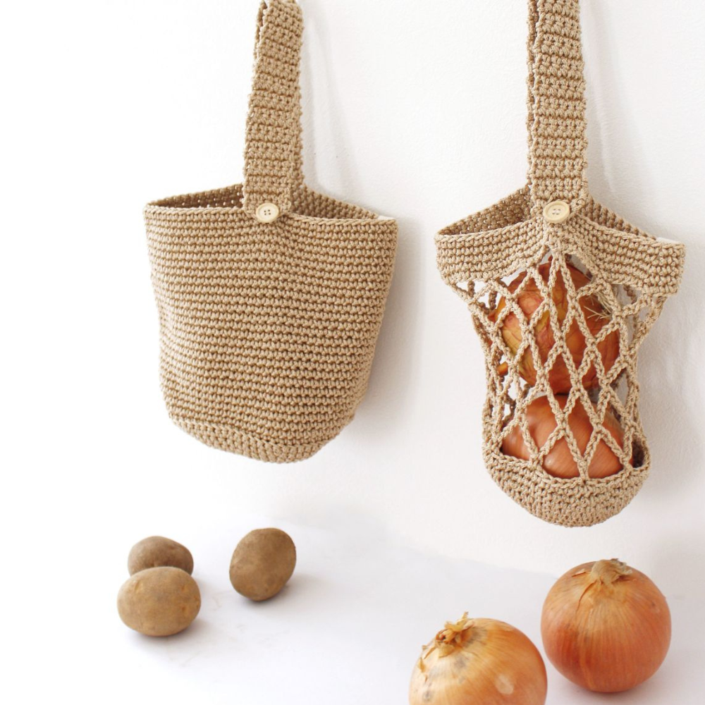 《PLYS》可掛式蔬果保存收納透氣網袋(適合裝入洋蔥)