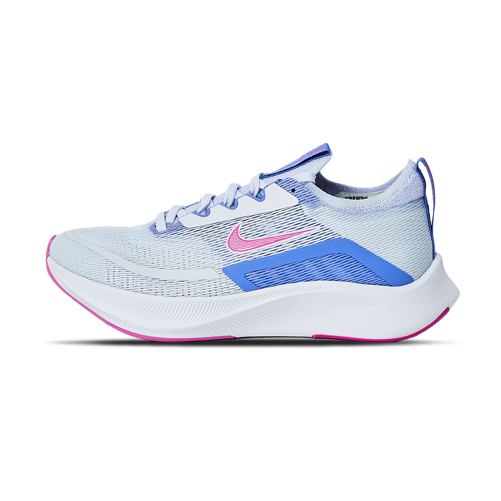 Nike Zoom Fly 4 女白紫輕量緩震透氣運動慢跑鞋CT2401-003