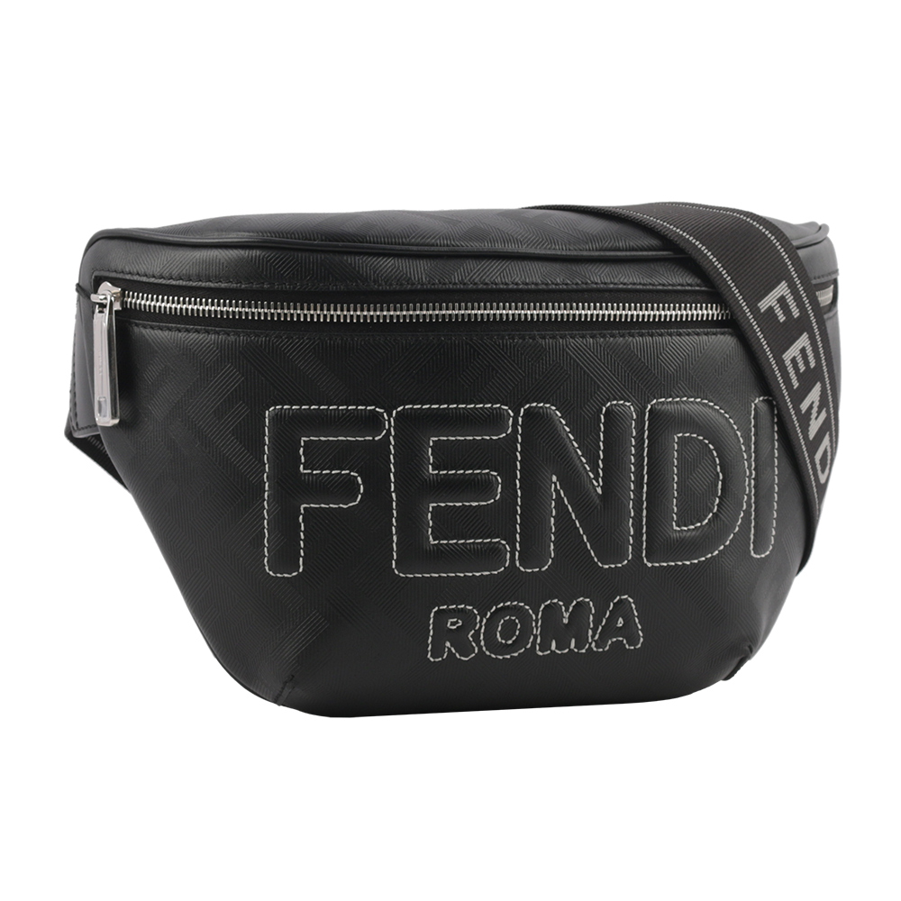 【FENDI】FF Logo Shadow 皮革腰包