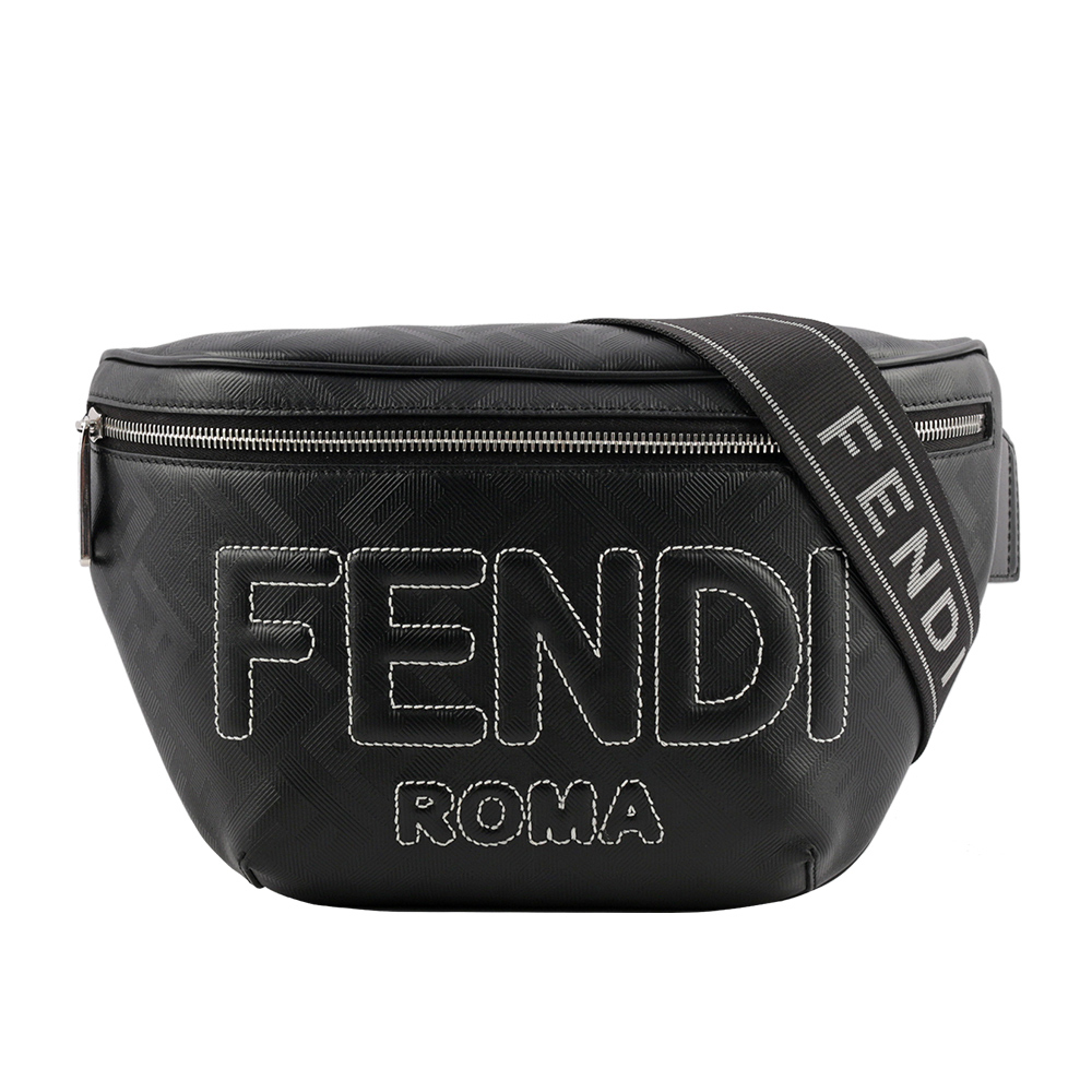 【FENDI】FF Logo Shadow 皮革腰包