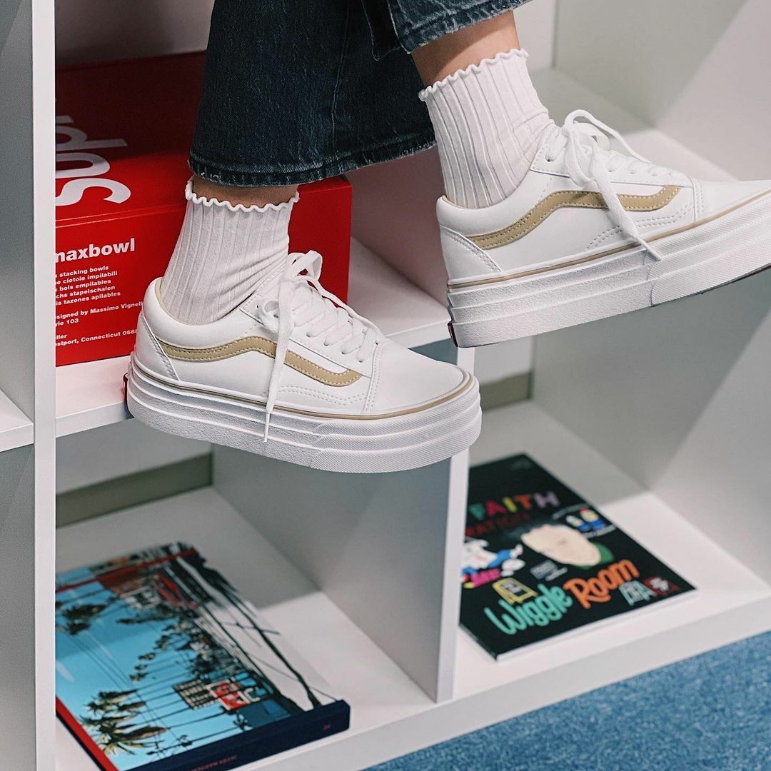 Vans Old Skool 3Sole 日本限定 奶茶 墨綠 三層 結構 厚底 增高 皮革