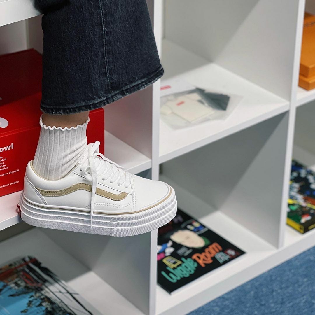 Vans Old Skool 3Sole 日本限定 奶茶 墨綠 三層 結構 厚底 增高 皮革