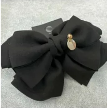 [S] NYU.NYU BIG BLACK BOW HAIRCLIP CHARM, SNN263 (SNN263)