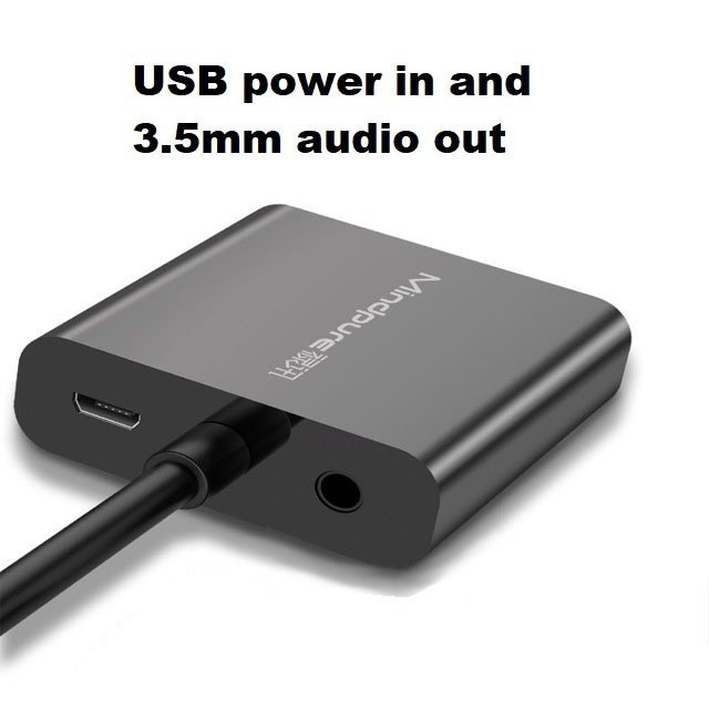 Mindpure HDMI 轉 VGA 轉換器帶音頻輸出