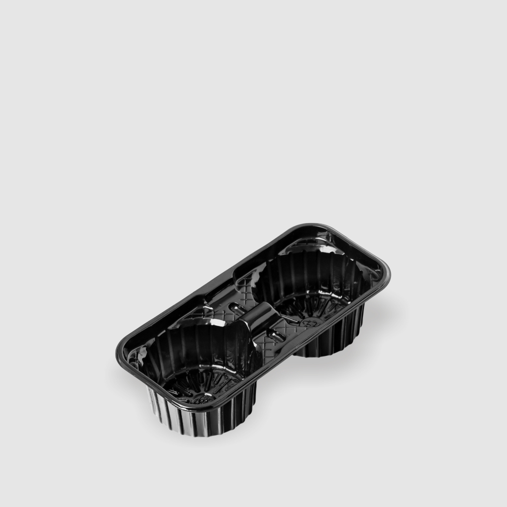 塑膠杯座 二杯 黑色