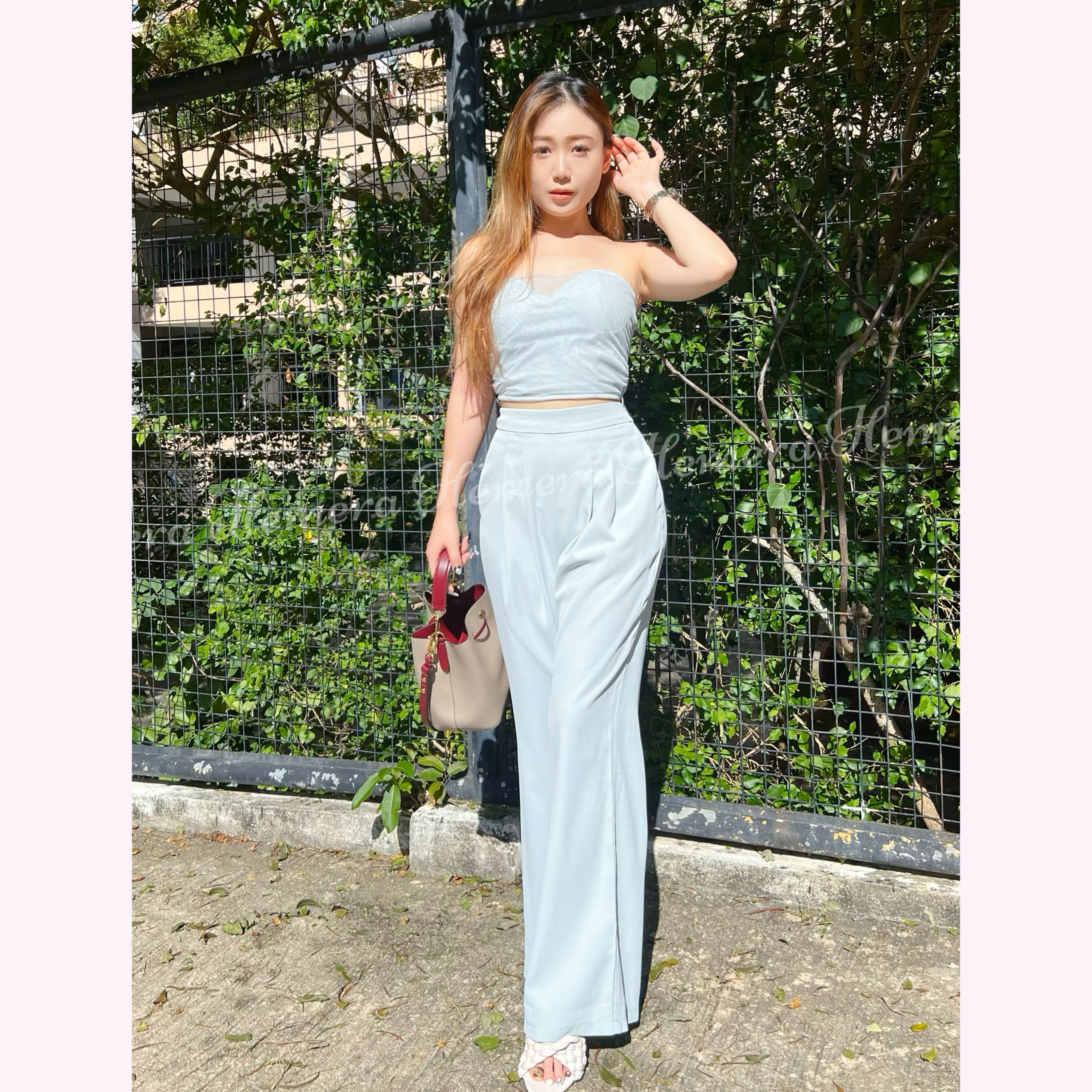 TP23S0920 網紗短版上身