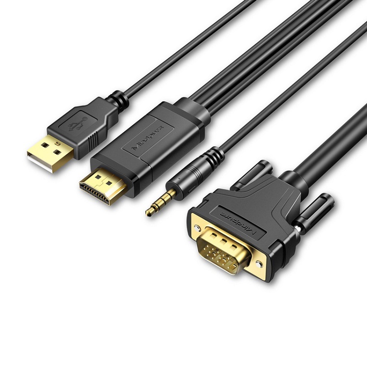 Mindpure HDMI 轉 VGA 線帶音頻輸出 (2m - 3m)