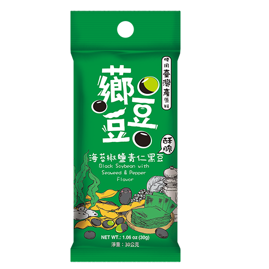 【薌園】椒鹽海苔 蒜味 青仁黑豆、黃豆 30g 行動糧 零嘴