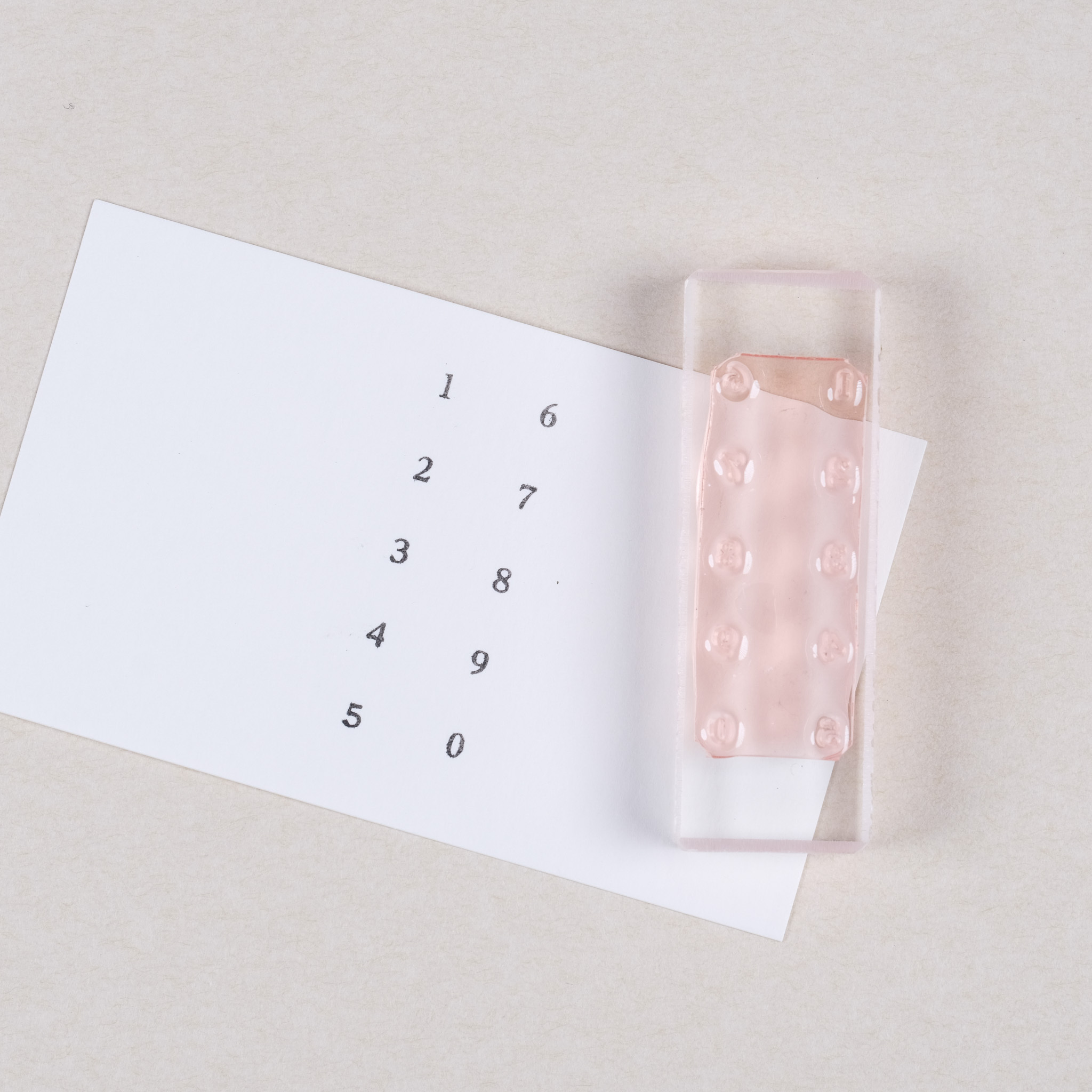 迷你明體數字棒 膠版印章/一分之一工作室/臺灣