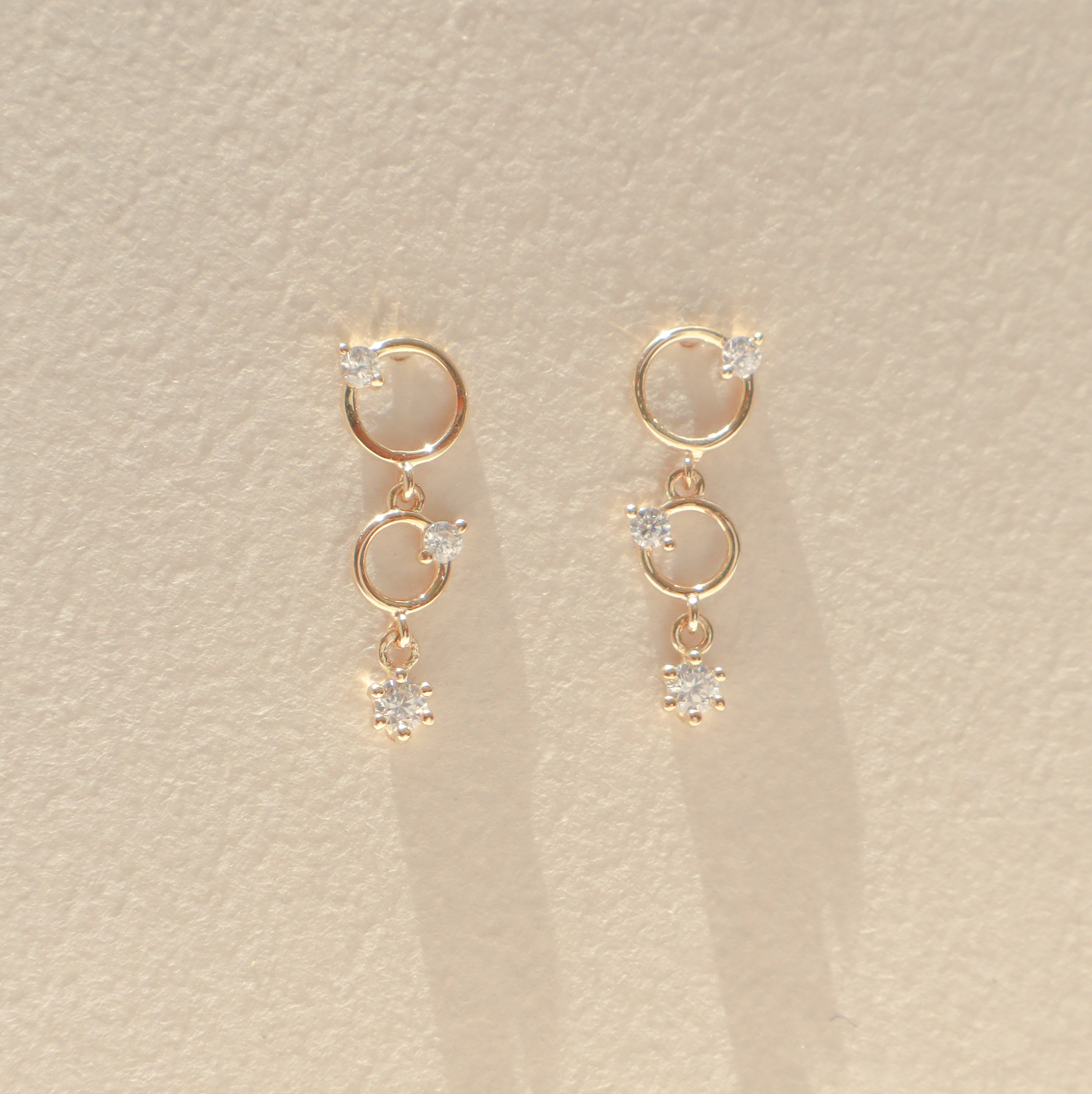 10K/圓環星辰耳環